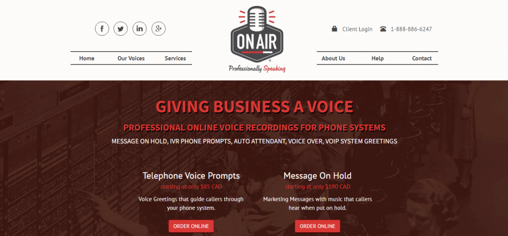 On Air Recordings homepage