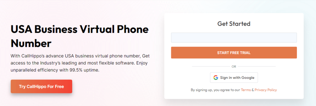 CallHippo free US phone number provider 