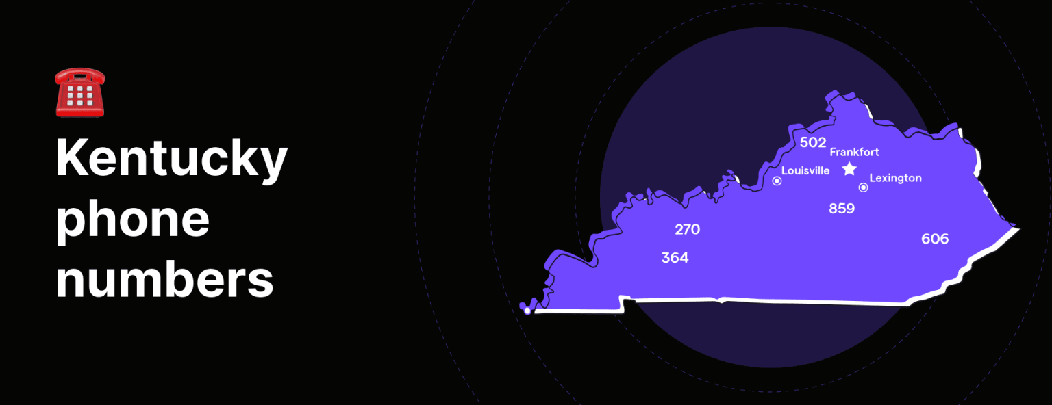 Get Kentucky Phone Numbers with 270, 364, 502, 606 and 859 Area Codes
