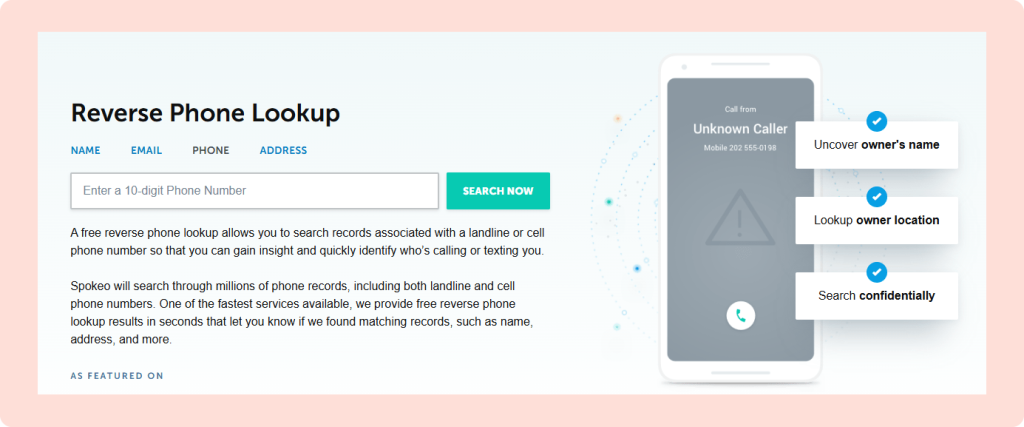 free reverse phone number lookup with Spokeo