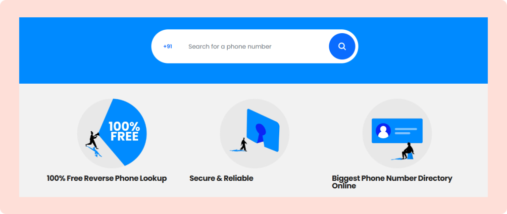 reverse phone number lookup service with TrueCaller