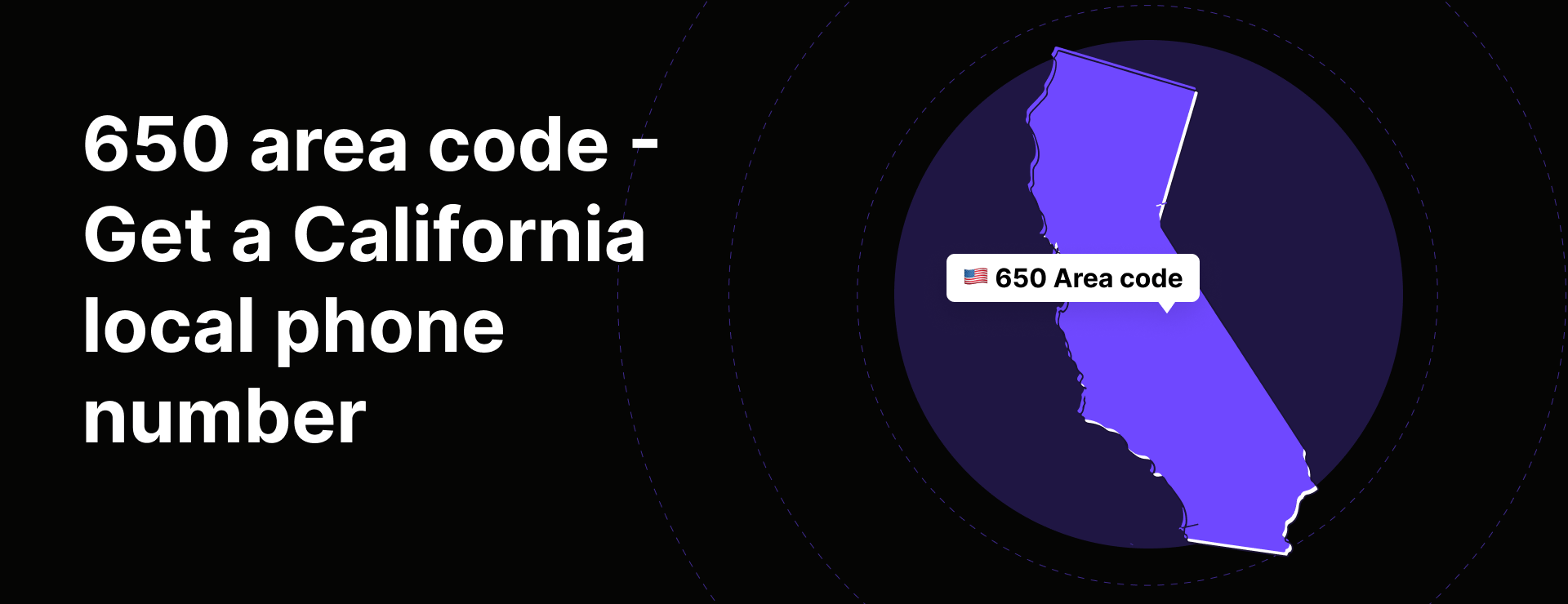 650 area code, get a San Mateo California phone number
