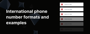 International phone number formats and examples
