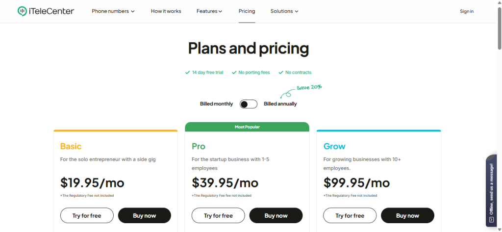 iTeleCenter pricing in 2025