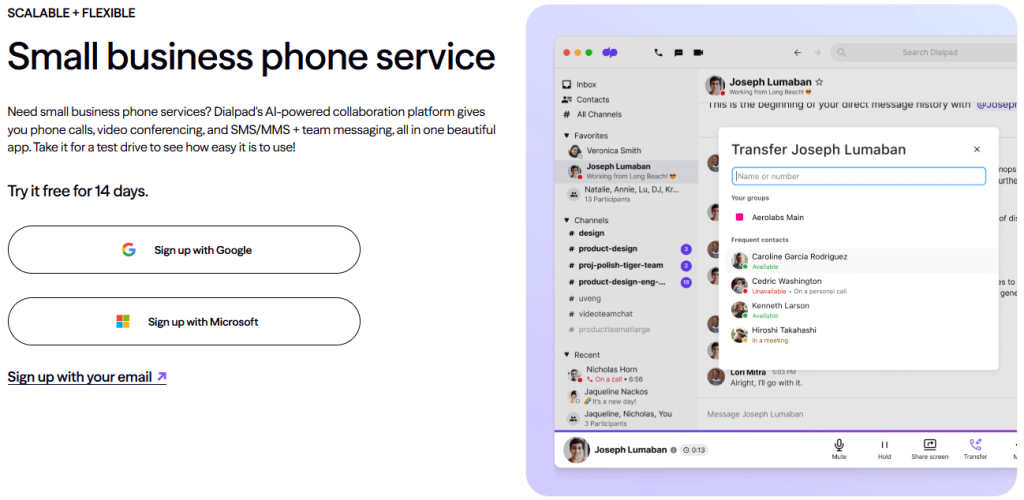 Dialpad phone system is a Grasshopper alternative