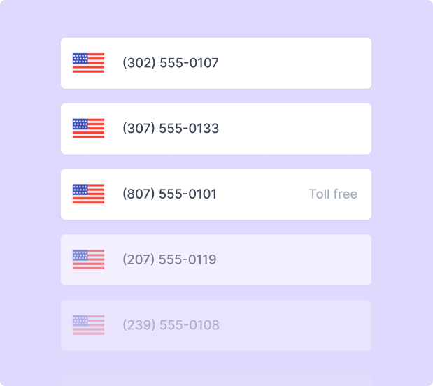 iTeleCenter US phone numbers