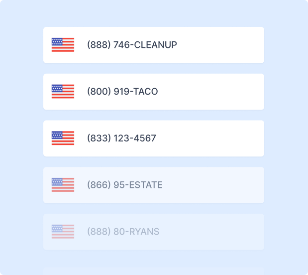 vanity numbers are easy to remember